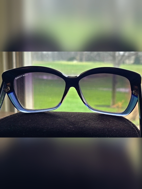 ☀️ Tom Ford Irina FT390 Turquoise Acetate Frame Gradient Sunglasses main image 8
